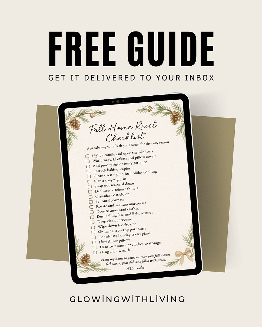 fall homemaking checklist printable for beginners